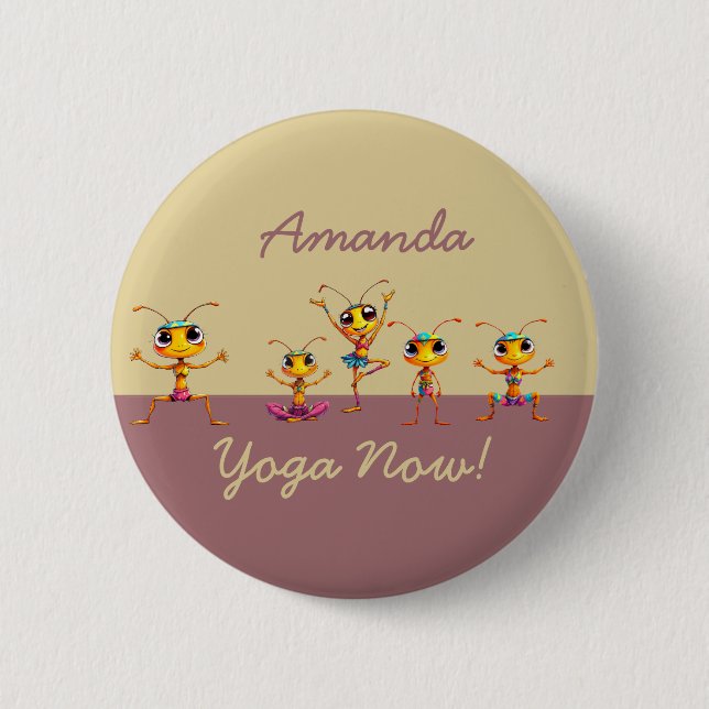 Badge Rond 5 Cm Zen Ants (Devant)