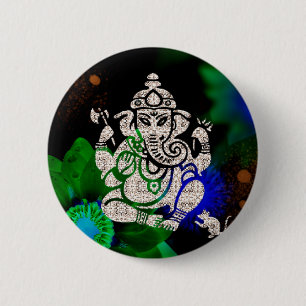 Badge Rond 5 Cm Zen Ganesh