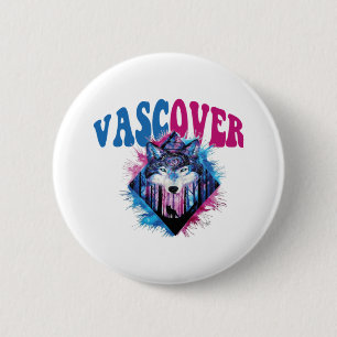 Badge Rond 5 Cm Zidika vascover loup Essentiel
