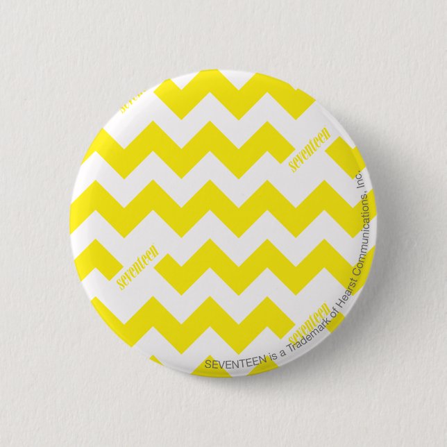 Badge Rond 5 Cm ZigZag Jaune (Devant)