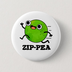 Badge Rond 5 Cm Zip pea Funny Zippy Pea Pun