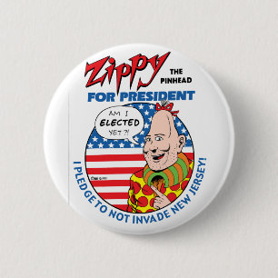 Badge Rond 5 Cm Zippy pour le Président !