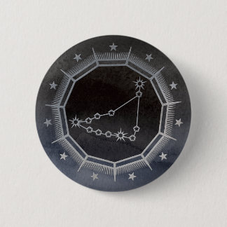 Badge Rond 5 Cm Zodiaque Sombre : Signe de Naissance Capricorne No