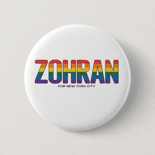 Badge Rond 5 Cm Zohran Maire de NYC LGBTQ USA Démocrate