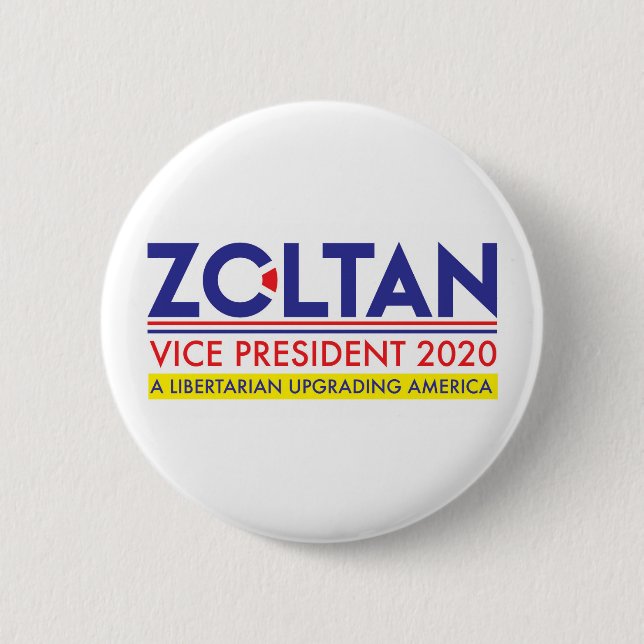 Badge Rond 5 Cm Zoltan Istvan VP 2020 (Devant)