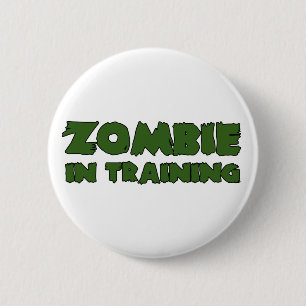 Badge Rond 5 Cm Zombi dans la formation