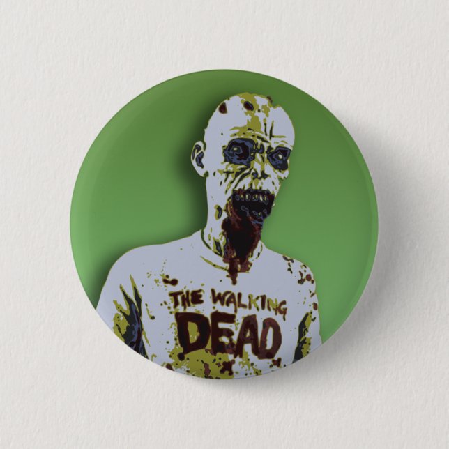 Badge Rond 5 Cm Zombi de Halloween (Devant)
