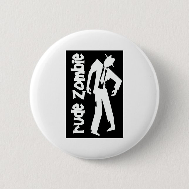 Badge Rond 5 Cm Zombi grossier de garçon (Devant)
