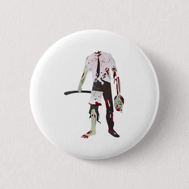 Badge Rond 5 Cm zombie halloween effrayant (Devant)