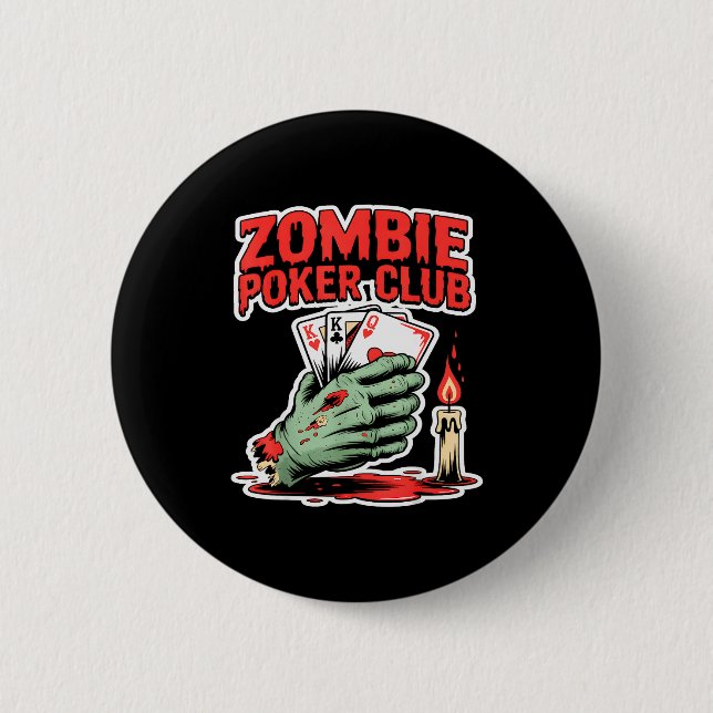 Badge Rond 5 Cm Zombie Ker Club Halloween  (Devant)