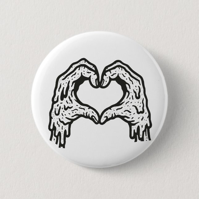 Badge Rond 5 Cm Zombie Love (Devant)