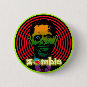 Badge Rond 5 Cm Zombie Obama 2012 !
