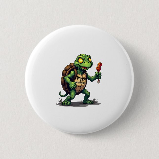 Badge Rond 5 Cm Zombie Turtle (Devant)