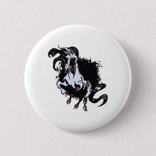 Badge Rond 5 Cm Zombie Unicorn Standing