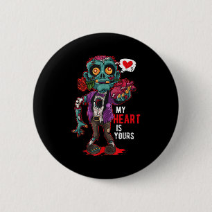 Badge Rond 5 Cm Zombie Valentine Mon cœur vous appartient