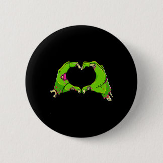 Badge Rond 5 Cm Zombies cardiaques Halloween Amour drôle Horreur H