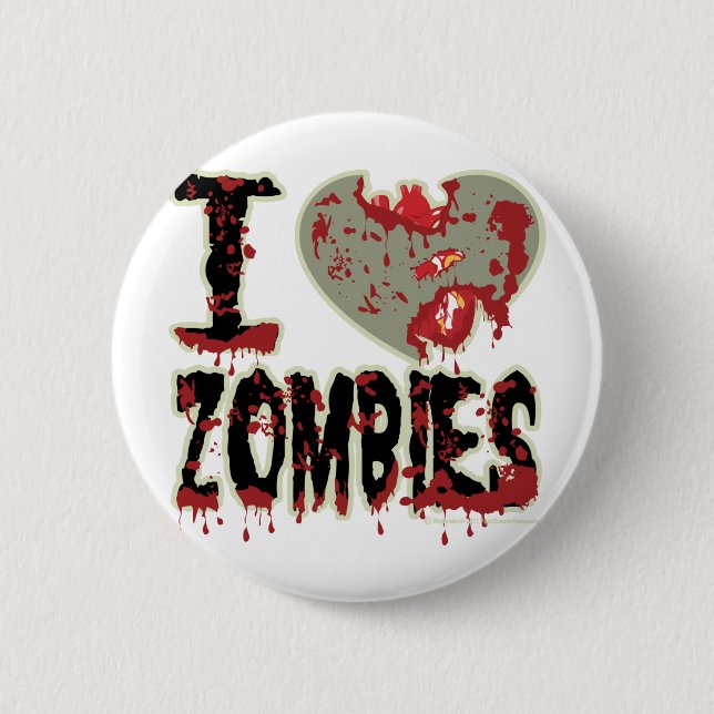 Badge Rond 5 Cm zombis du coeur i (Devant)