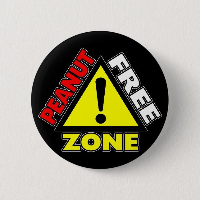 Badge Rond 5 Cm Zone franche d'arachide (allergie d'arachide) (Devant)