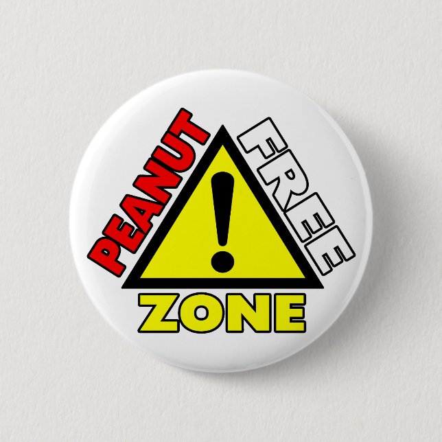 Badge Rond 5 Cm Zone franche d'arachide (allergie d'arachide) (Devant)