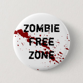 Badge Rond 5 Cm Zone franche de zombi