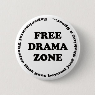 Badge Rond 5 Cm Zone libre de drame
