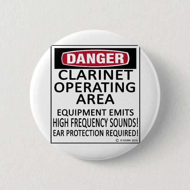 Badge Rond 5 Cm Zone opérationnelle Clarinet (Devant)