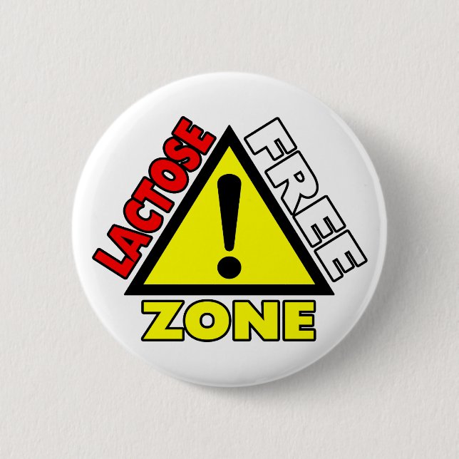 Badge Rond 5 Cm Zone sans lactose (laiterie libre) (Devant)
