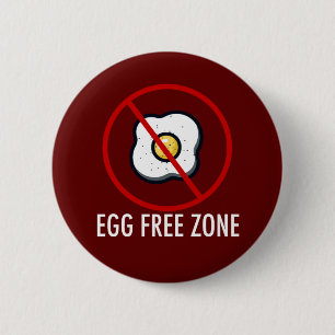 Badge Rond 5 Cm Zone sans oeuf
