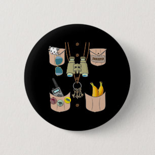 Badge Rond 5 Cm Zoo Keeper Costume Amusant Halloween Garçons Fille