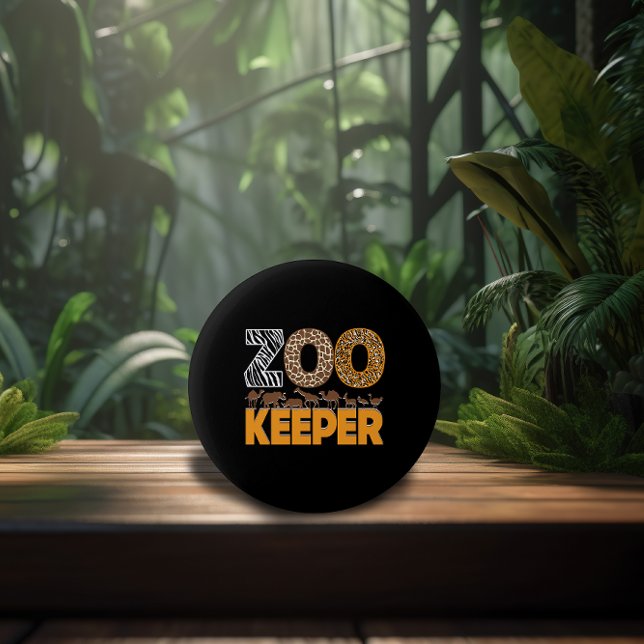 Badge Rond 5 Cm Zookeeper Zoo Animal Explorer Fun Safari Jungle (Créateur téléchargé)