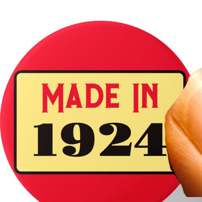 Badge Rond 7,6 Cm 100e fête d'anniversaire né 1924 90 pin (Créateur téléchargé)