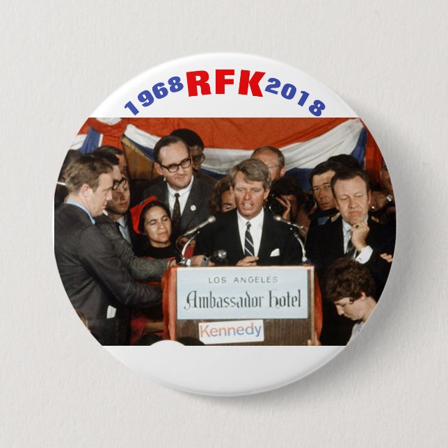 BADGE ROND 7,6 CM 1968 RFK 2018 (Devant)