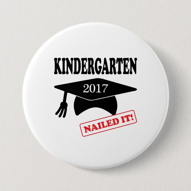 Badge Rond 7,6 Cm 2017 La maternelle L'A Cloué (Devant)