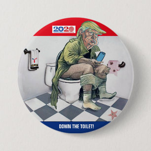 Badge Rond 7,6 Cm 2020 A bas les toilettes