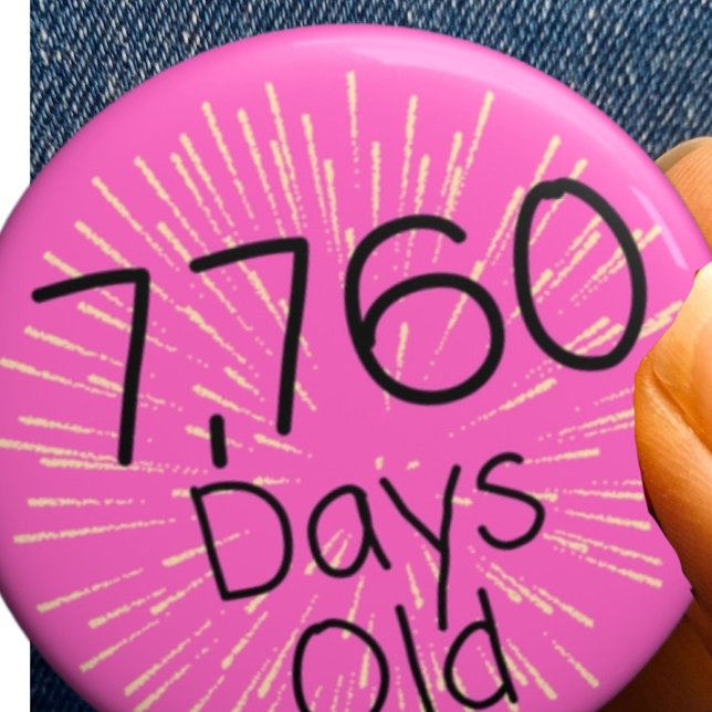 Badge Rond 7,6 Cm 21e anniversaire insigne épingle 21 ans 21 ans 20  (Créateur téléchargé)