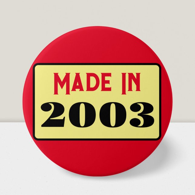 Badge Rond 7,6 Cm 21e fête d'anniversaire née 2003 21 pin (Créateur téléchargé)