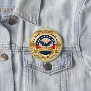 Badge Rond 7,6 Cm 250e anniversaire USA patriotique 1776–2026 Bout