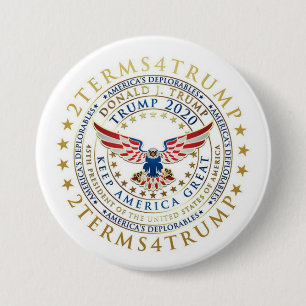 Badge Rond 7,6 Cm 2 Termes 4 Trump
