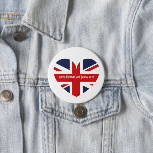 Badge Rond 7,6 Cm 70e jubilé de la reine Elizabeth 2022