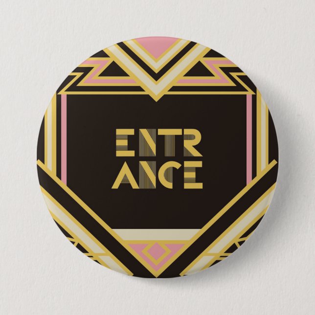 Badge Rond 7,6 Cm 7.6cm Can batch [Art Deco] (Devant)