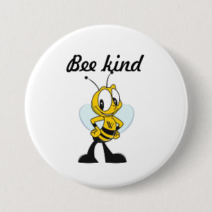 Badge Rond 7,6 Cm Abeille porte - clé