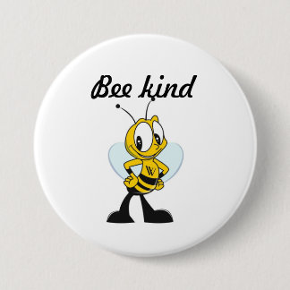 Badge Rond 7,6 Cm Abeille porte - clé