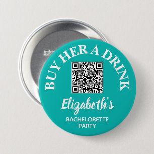 Badge Rond 7,6 Cm Achetez-Lui Un Verre Bachelorette Party QR Code