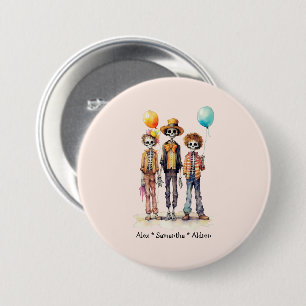 Badge Rond 7,6 Cm Adorable Pastel Zombie Trio - Jolie Halloween (2)