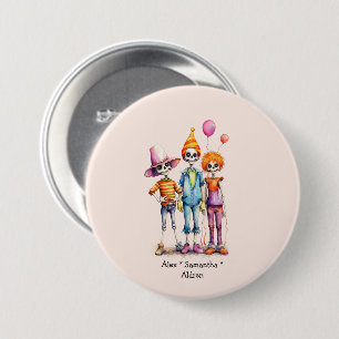 Badge Rond 7,6 Cm Adorable Pastel Zombie Trio - Jolie Halloween (3)