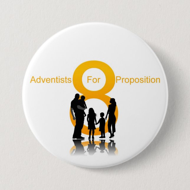 Badge Rond 7,6 Cm Adventistes pour l'appui vertical 8 (Devant)
