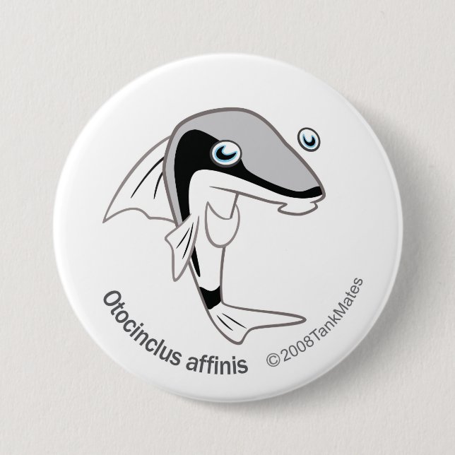 Badge Rond 7,6 Cm Affinis de TM-15-Otacinclus (Devant)