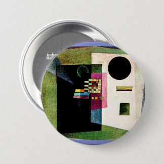 Badge Rond 7,6 Cm Affirmant, peinture abstraite de Kandinsky,