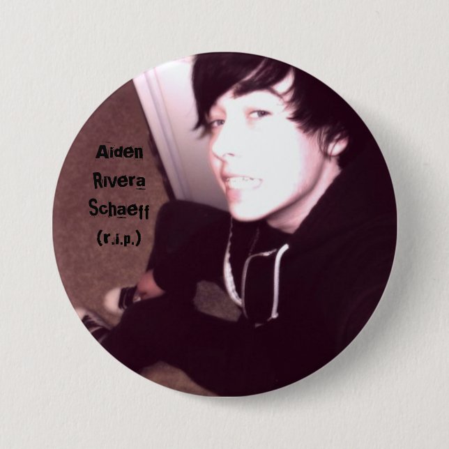 Badge Rond 7,6 Cm AidenRiveraSchaeff (r.i.p.) - bouton (Devant)