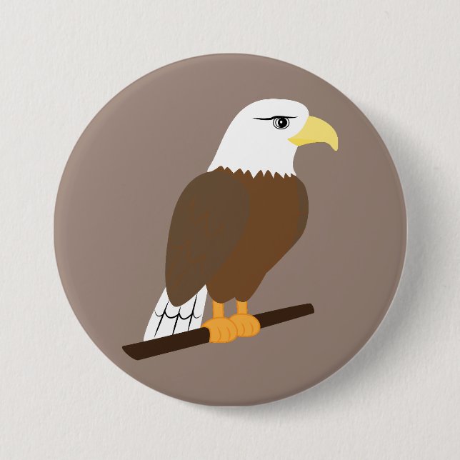 Badge Rond 7,6 Cm Aigle (Devant)
